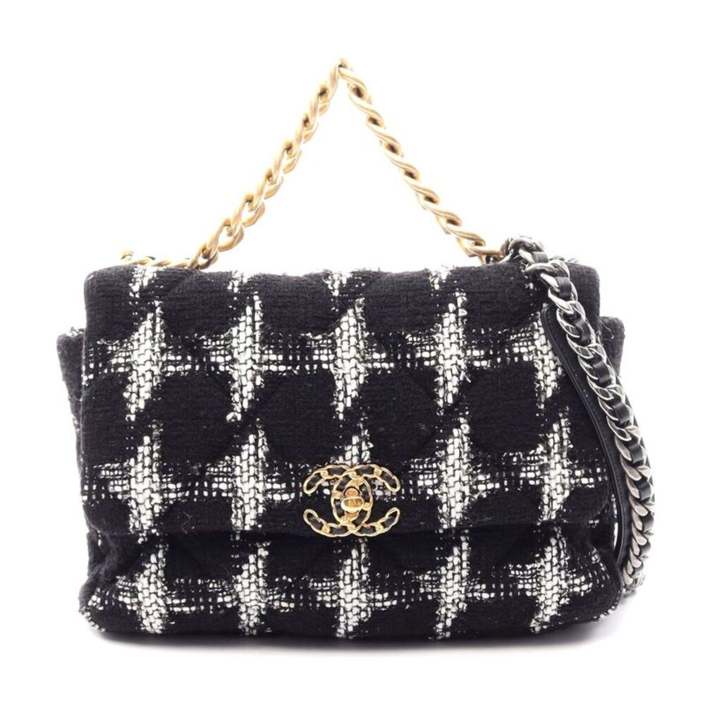 Chanel 19 Matelasse 2WAY Shoulder Bag Fabric Leather